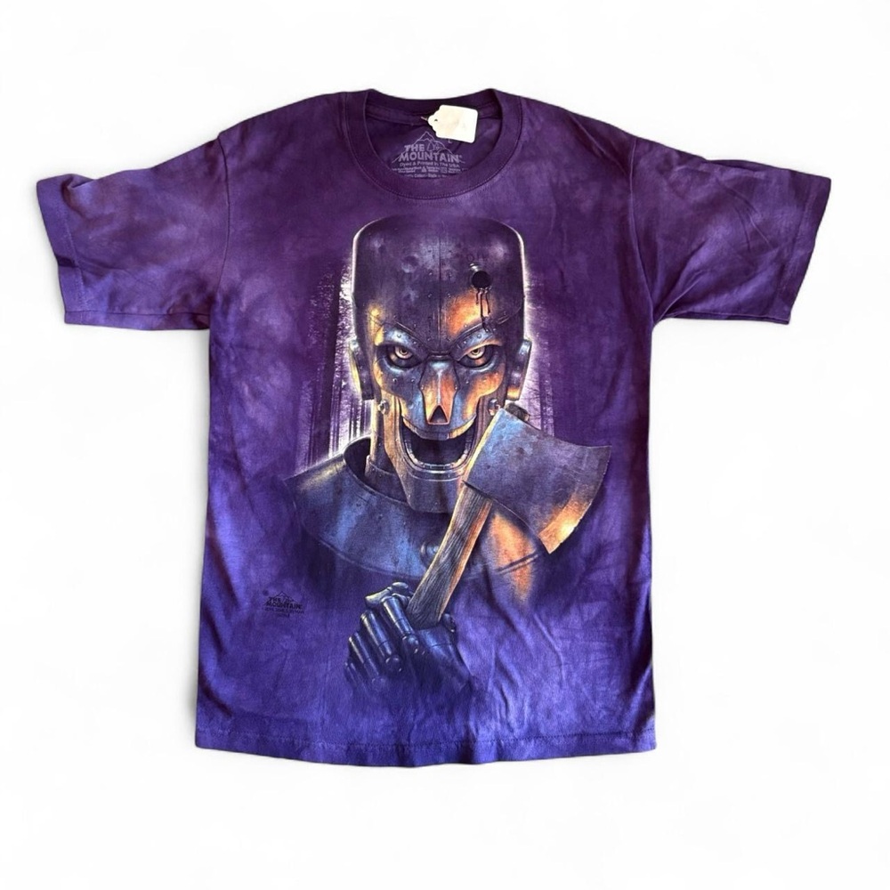 Kids The Mountain T-Shirt Purple Graphic Tee With Robot